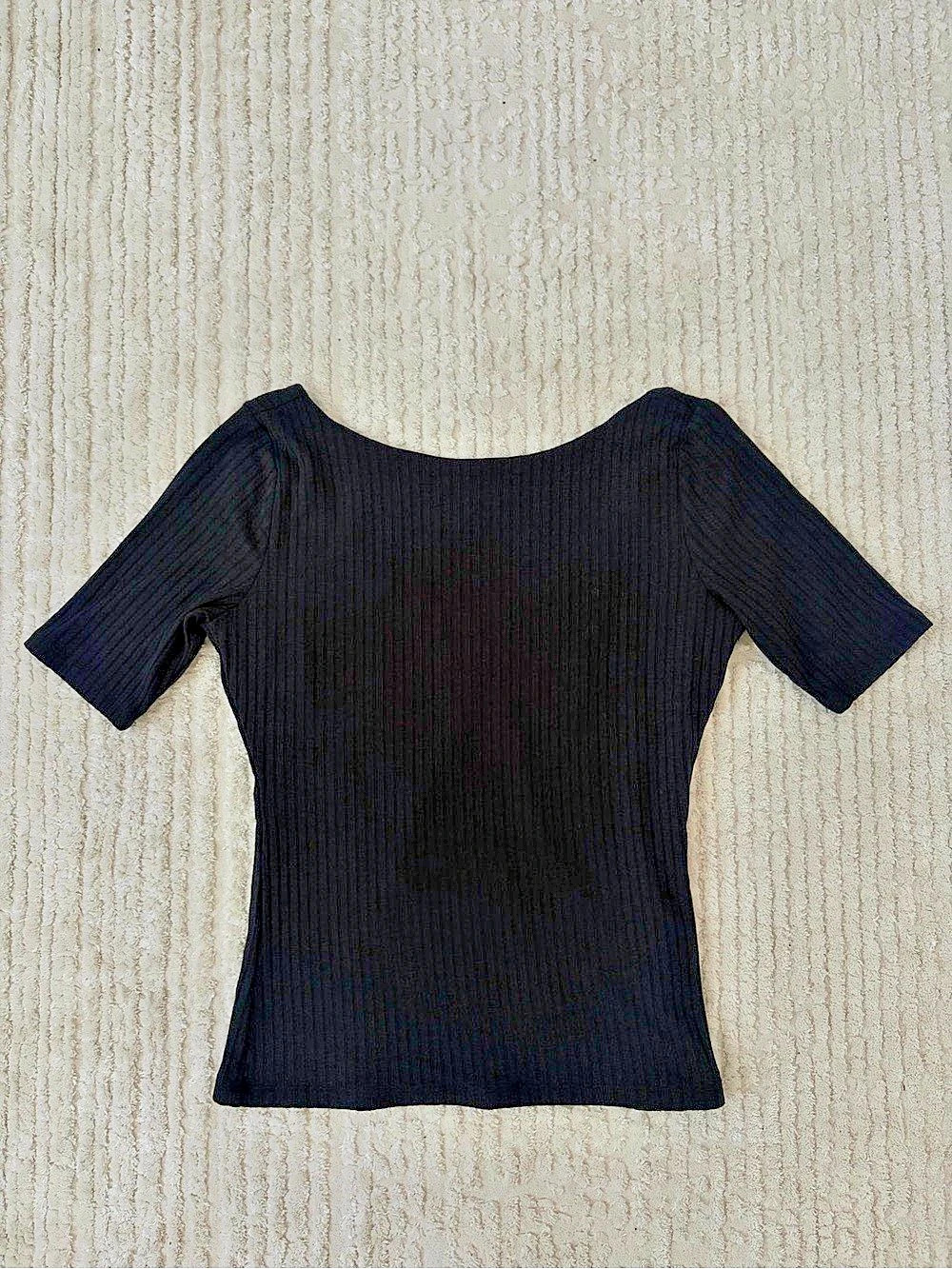 Abercrombie & Fitch Scoopneck Top Black Small
